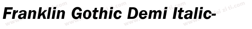 Franklin Gothic Demi Italic字体转换